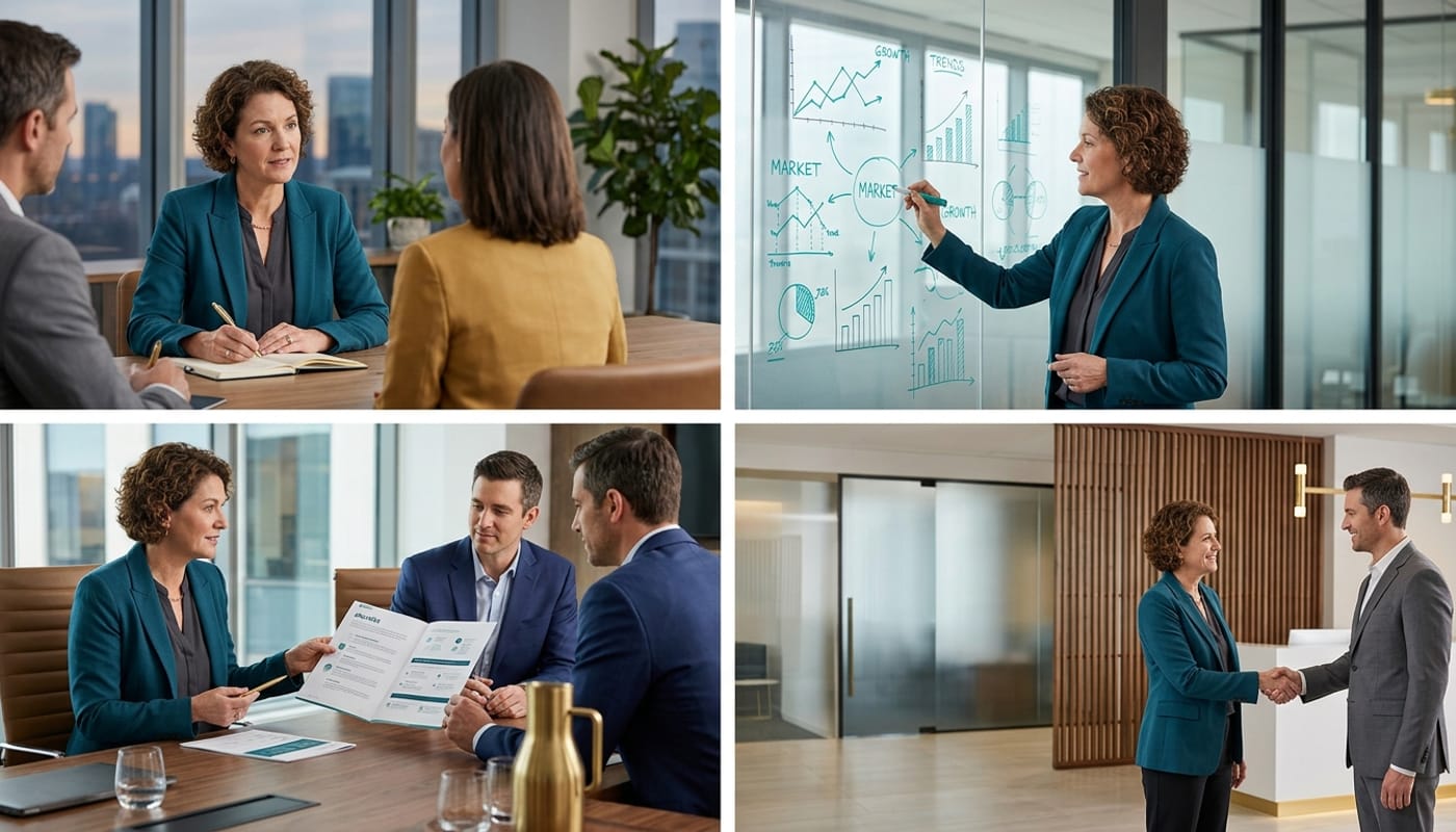 Four-step consulting process from listening to placement