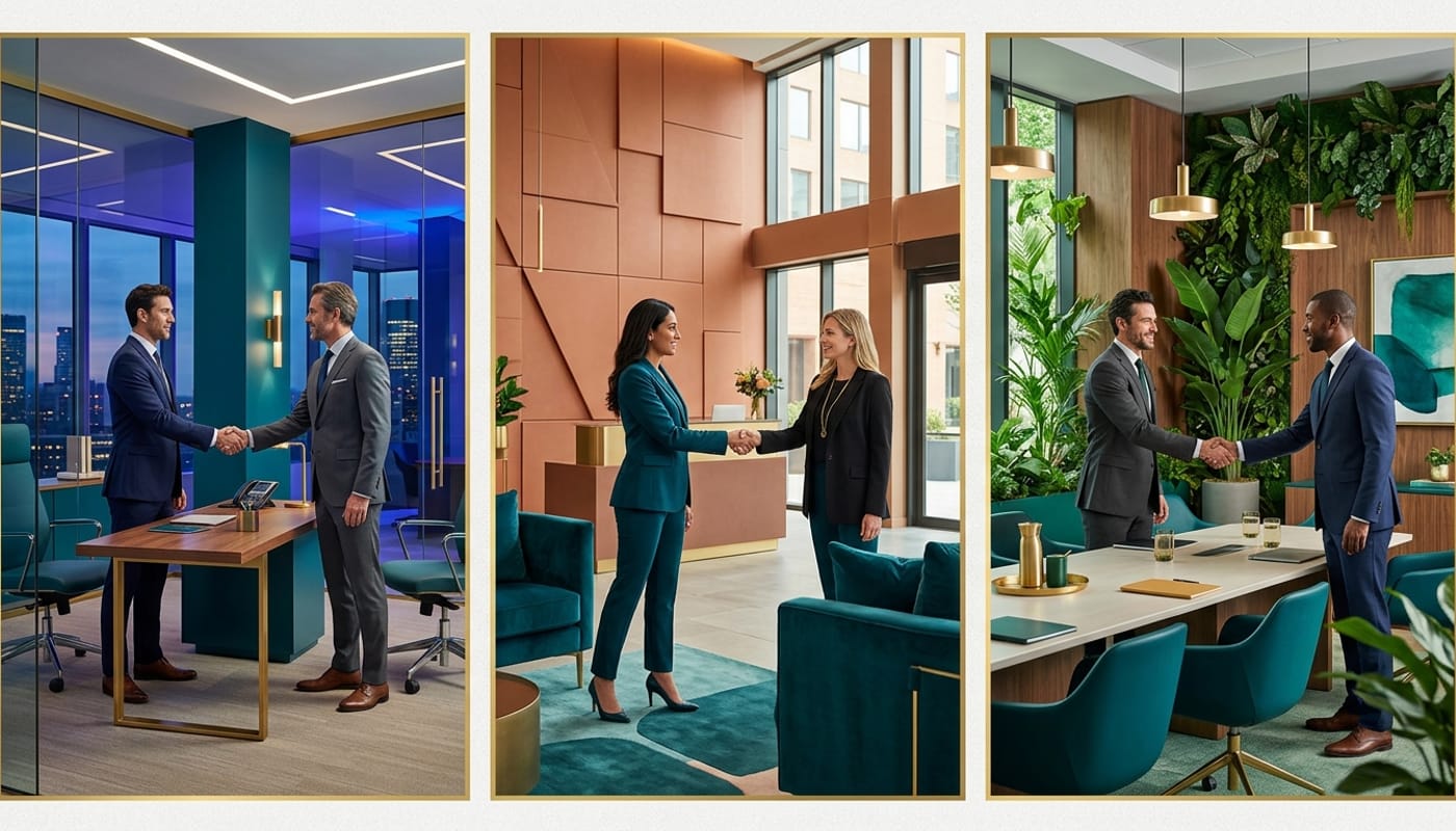 Three formal placement meetings in distinct office settings